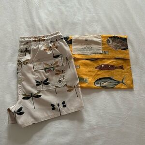 Agua by Agua Bendita boys white/cream dragonfly swim trunks
